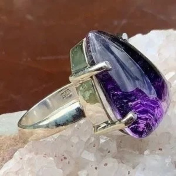 Purple Lodolite 925 Sterling Silver Ring - Picture 6 of 15
